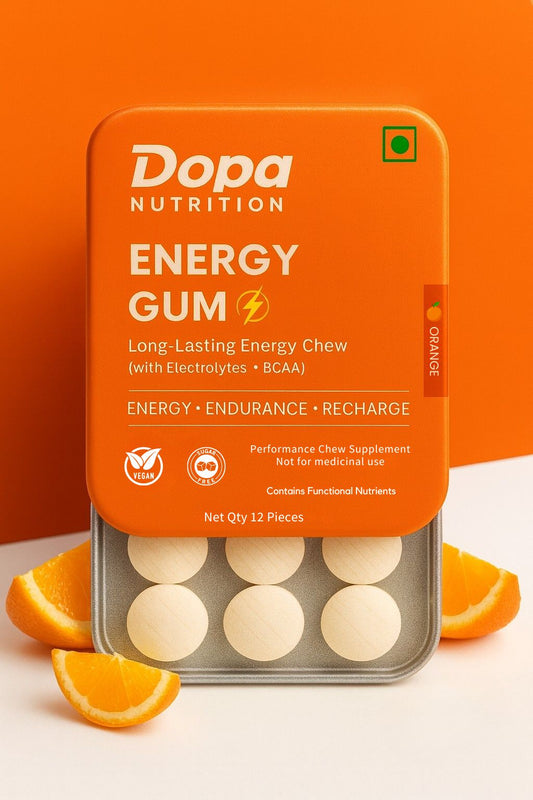 Energy Gum — Mint (12 Pieces) | Caffeine + Taurine + Guarana