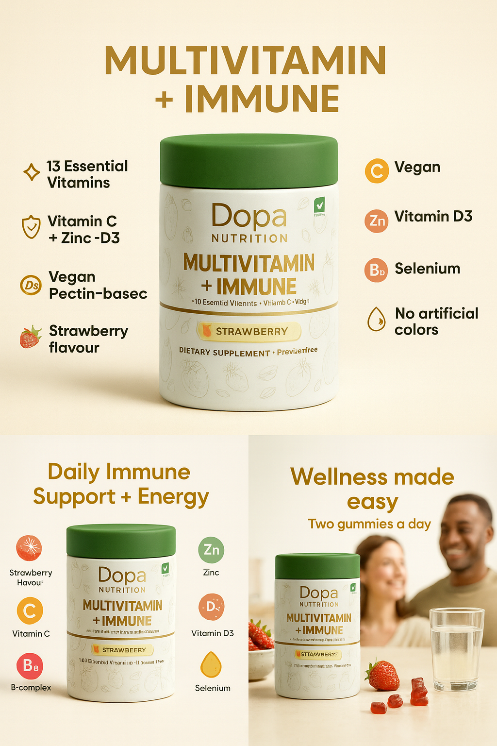 Multivitamin + Immune Support Gummies (30 Gummies)